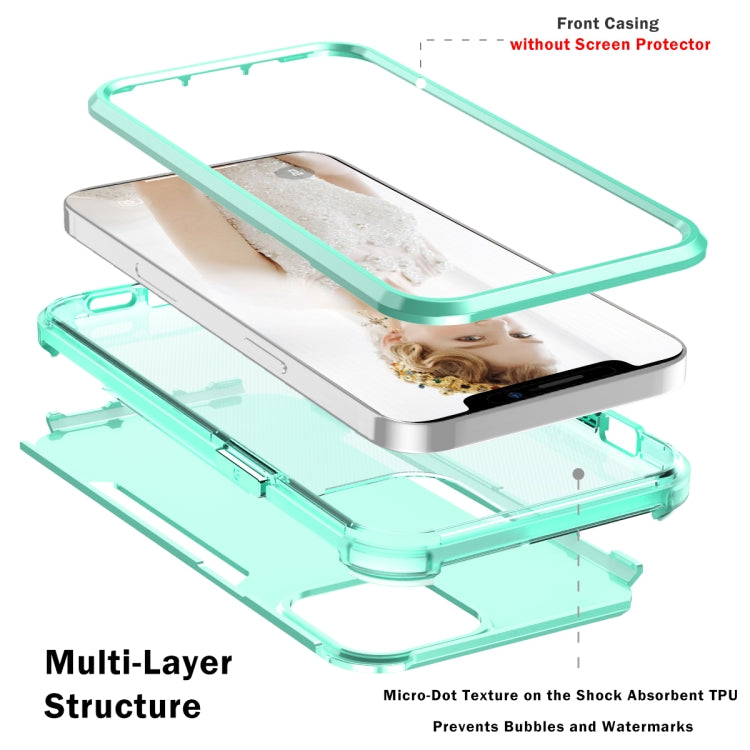 For iPhone 13 mini 3 in 1 Solid Color Shockproof PC + TPU Protective Case