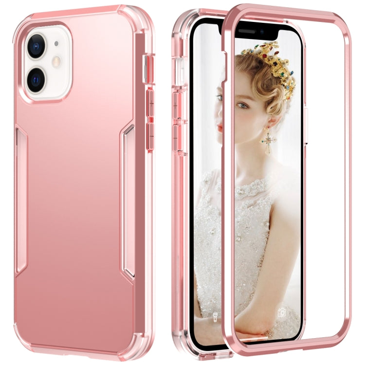 For iPhone 13 mini 3 in 1 Solid Color Shockproof PC + TPU Protective Case