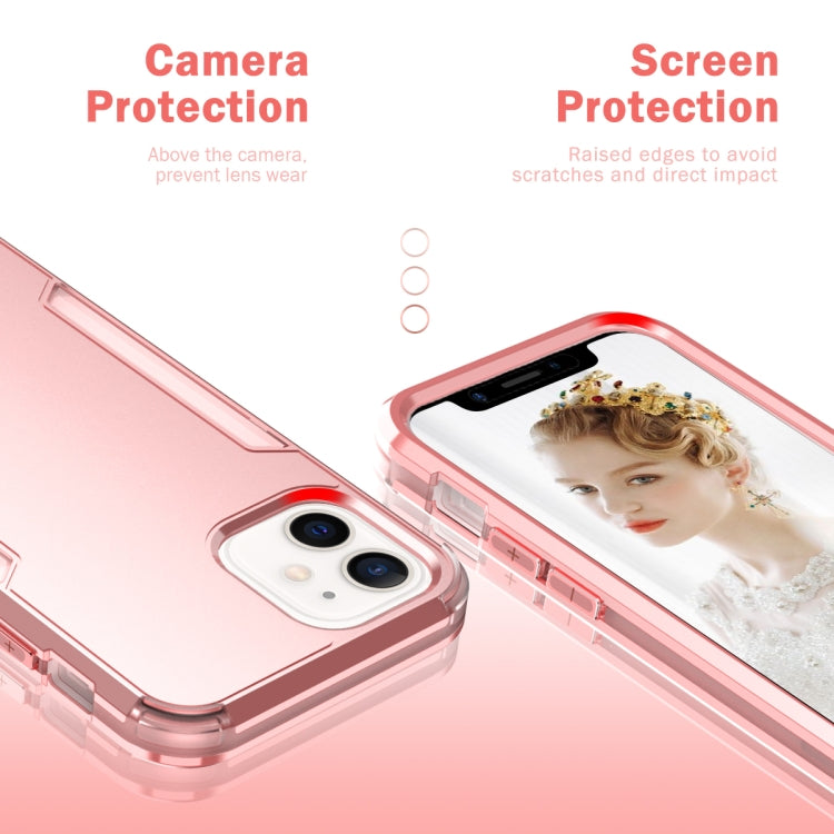 For iPhone 13 mini 3 in 1 Solid Color Shockproof PC + TPU Protective Case