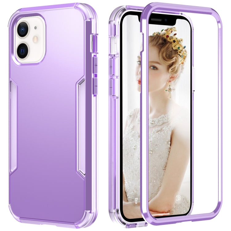 For iPhone 13 mini 3 in 1 Solid Color Shockproof PC + TPU Protective Case
