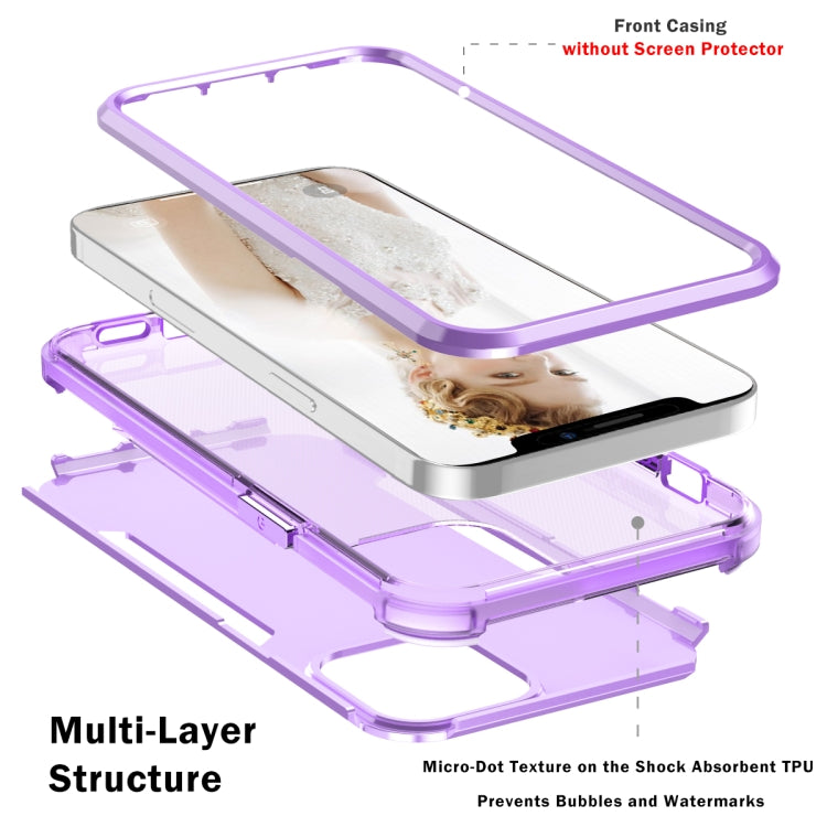 For iPhone 13 mini 3 in 1 Solid Color Shockproof PC + TPU Protective Case