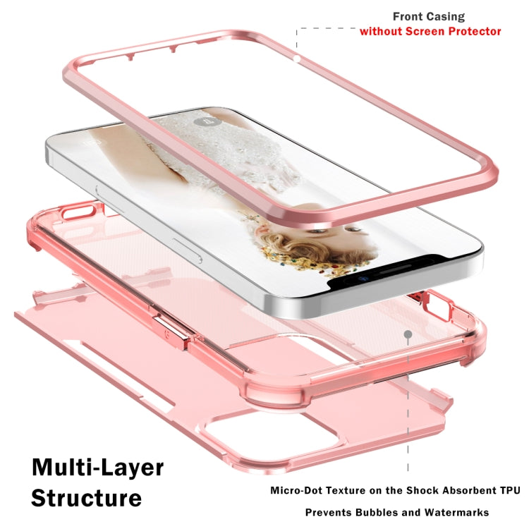 For iPhone 13 Pro 3 in 1 Solid Color Shockproof PC + TPU Protective Case For iPhone 13