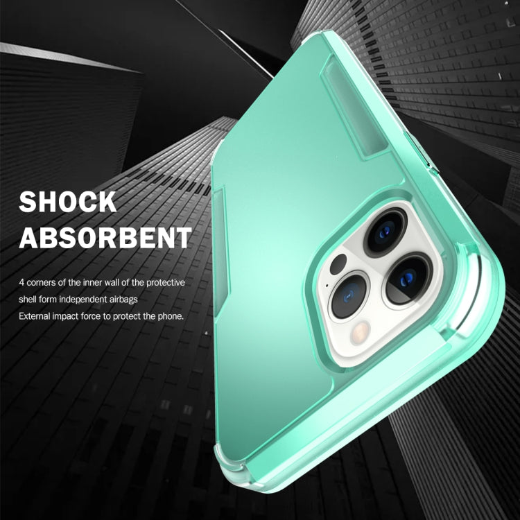 For iPhone 13 Pro Max 3 in 1 Solid Color Shockproof PC + TPU Protective Case