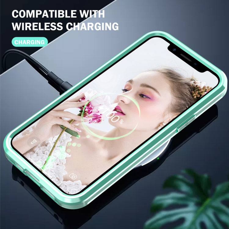 For iPhone 13 Pro Max 3 in 1 Solid Color Shockproof PC + TPU Protective Case