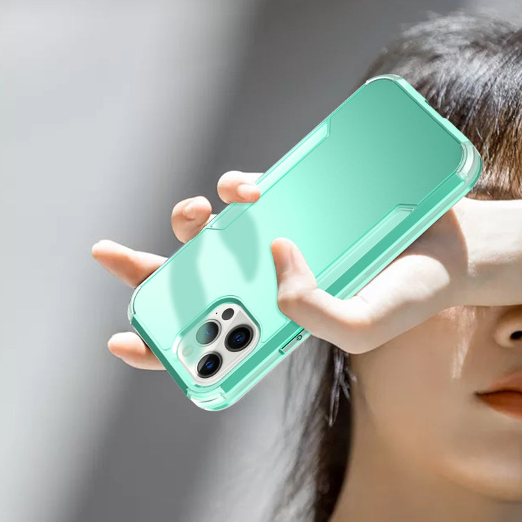 For iPhone 13 Pro Max 3 in 1 Solid Color Shockproof PC + TPU Protective Case