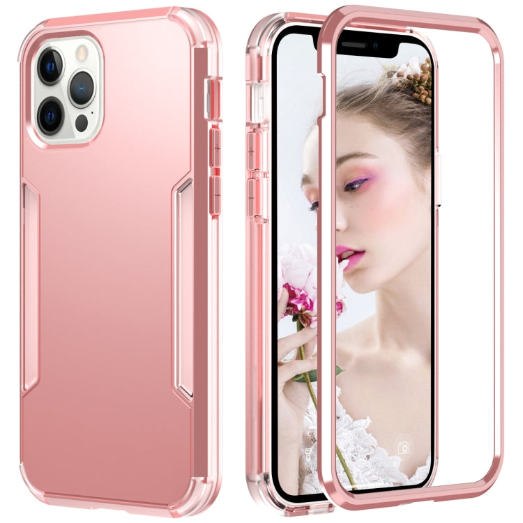 For iPhone 13 Pro Max 3 in 1 Solid Color Shockproof PC + TPU Protective Case