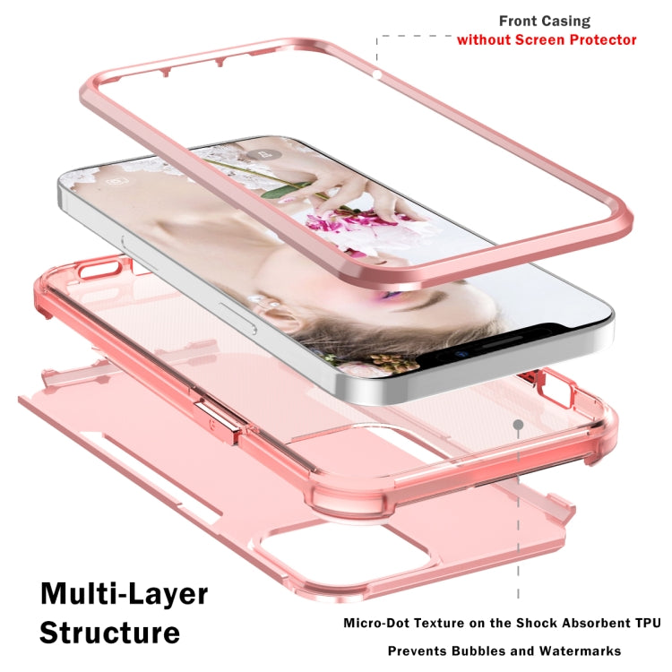For iPhone 13 Pro Max 3 in 1 Solid Color Shockproof PC + TPU Protective Case