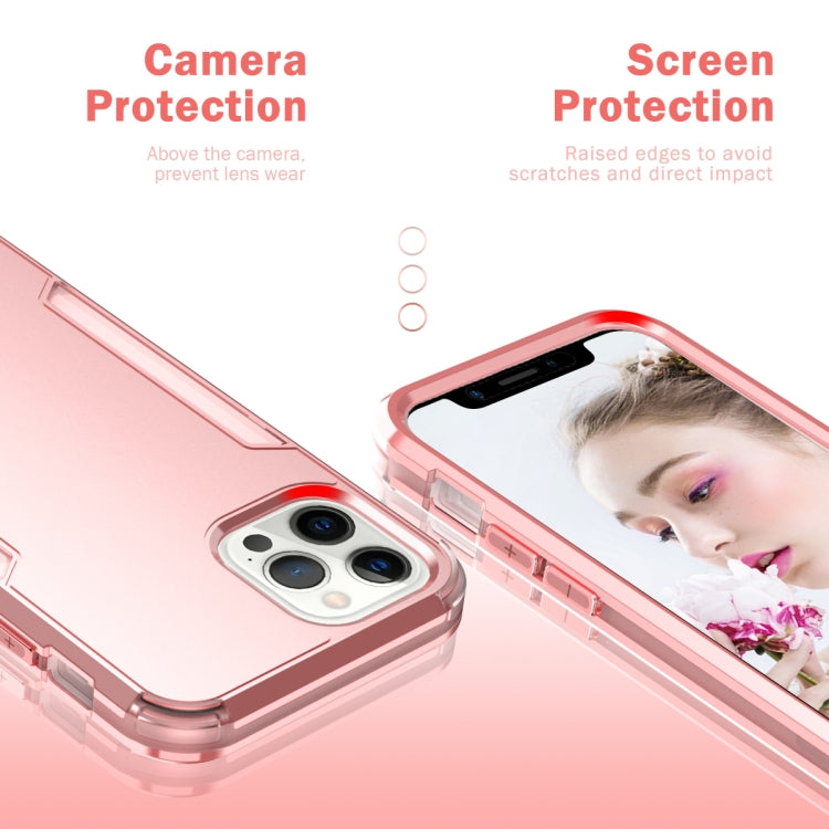 For iPhone 13 Pro Max 3 in 1 Solid Color Shockproof PC + TPU Protective Case