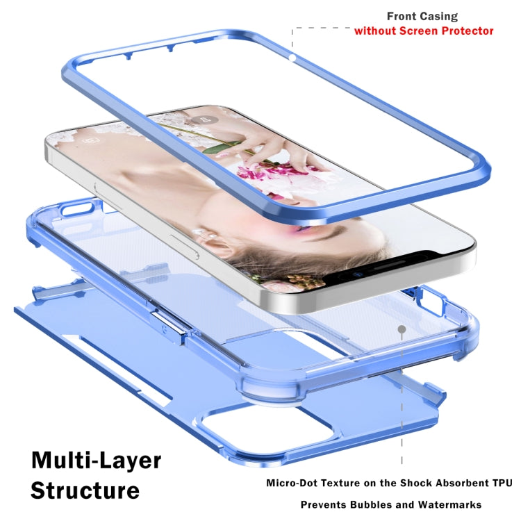 For iPhone 13 Pro Max 3 in 1 Solid Color Shockproof PC + TPU Protective Case
