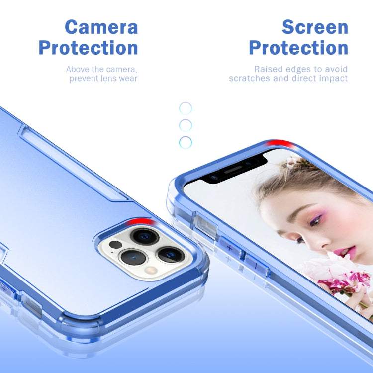For iPhone 13 Pro Max 3 in 1 Solid Color Shockproof PC + TPU Protective Case