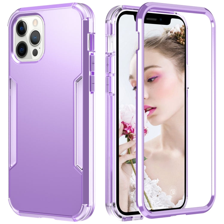 For iPhone 13 Pro Max 3 in 1 Solid Color Shockproof PC + TPU Protective Case