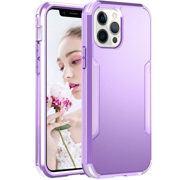For iPhone 13 Pro Max 3 in 1 Solid Color Shockproof PC + TPU Protective Case