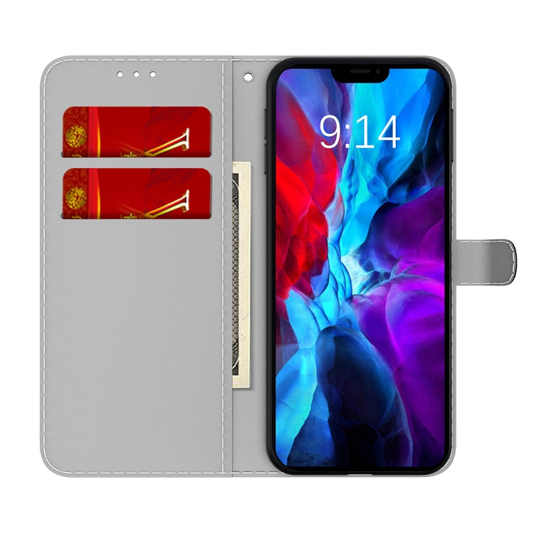 For iPhone 13 mini Cloud Fog Pattern Horizontal Flip Leather Case with Holder & Card Slot & Wallet