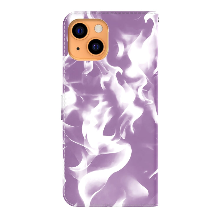 For iPhone 13 Cloud Fog Pattern Horizontal Flip Leather Case with Holder & Card Slot & Wallet