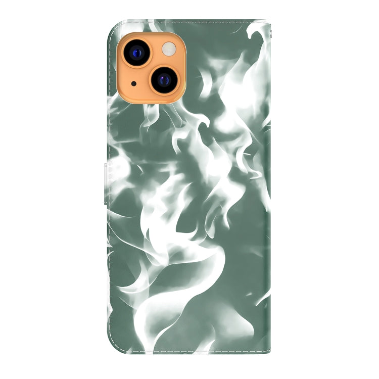 For iPhone 13 Cloud Fog Pattern Horizontal Flip Leather Case with Holder & Card Slot & Wallet