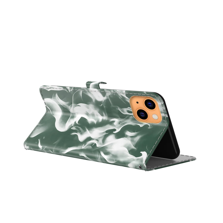 For iPhone 13 Cloud Fog Pattern Horizontal Flip Leather Case with Holder & Card Slot & Wallet