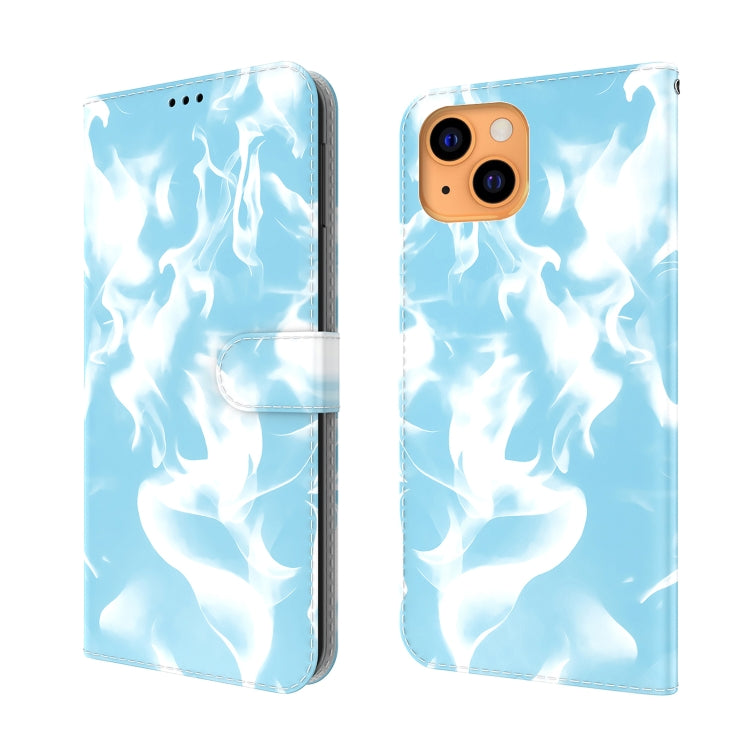For iPhone 13 Cloud Fog Pattern Horizontal Flip Leather Case with Holder & Card Slot & Wallet