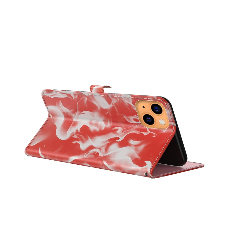 For iPhone 13 Cloud Fog Pattern Horizontal Flip Leather Case with Holder & Card Slot & Wallet