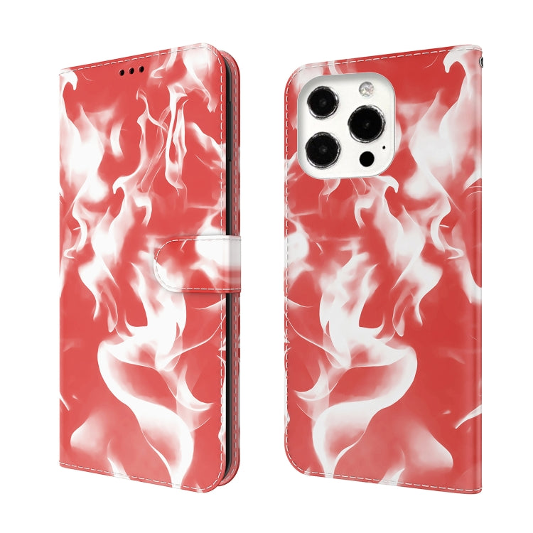 For iPhone 13 Pro Cloud Fog Pattern Horizontal Flip Leather Case with Holder & Card Slot & Wallet