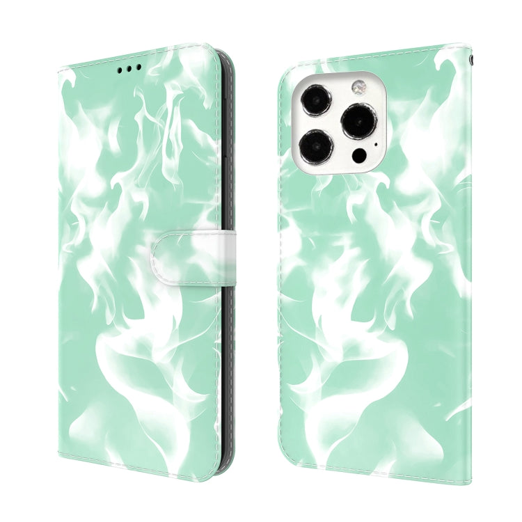 For iPhone 13 Pro Max Cloud Fog Pattern Horizontal Flip Leather Case with Holder & Card Slot & Wallet