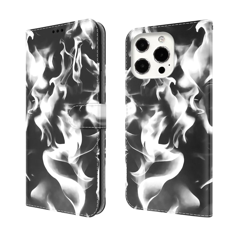 For iPhone 13 Pro Max Cloud Fog Pattern Horizontal Flip Leather Case with Holder & Card Slot & Wallet