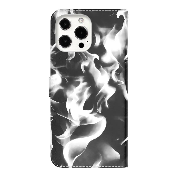 For iPhone 13 Pro Max Cloud Fog Pattern Horizontal Flip Leather Case with Holder & Card Slot & Wallet