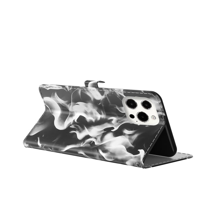 For iPhone 13 Pro Max Cloud Fog Pattern Horizontal Flip Leather Case with Holder & Card Slot & Wallet