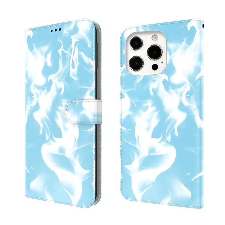 For iPhone 13 Pro Max Cloud Fog Pattern Horizontal Flip Leather Case with Holder & Card Slot & Wallet