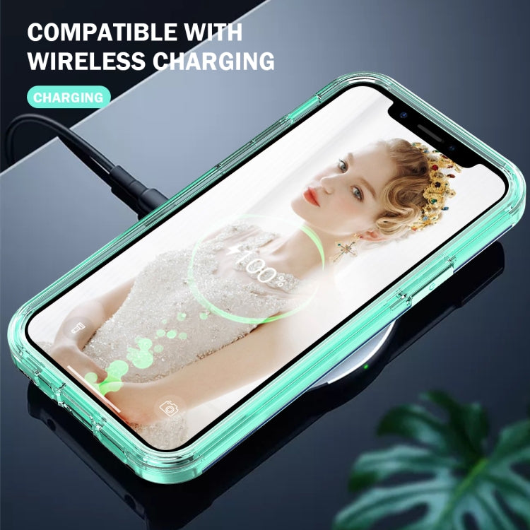 For iPhone 13 3 in 1 Translucent Color Shockproof PC + TPU Protective Case