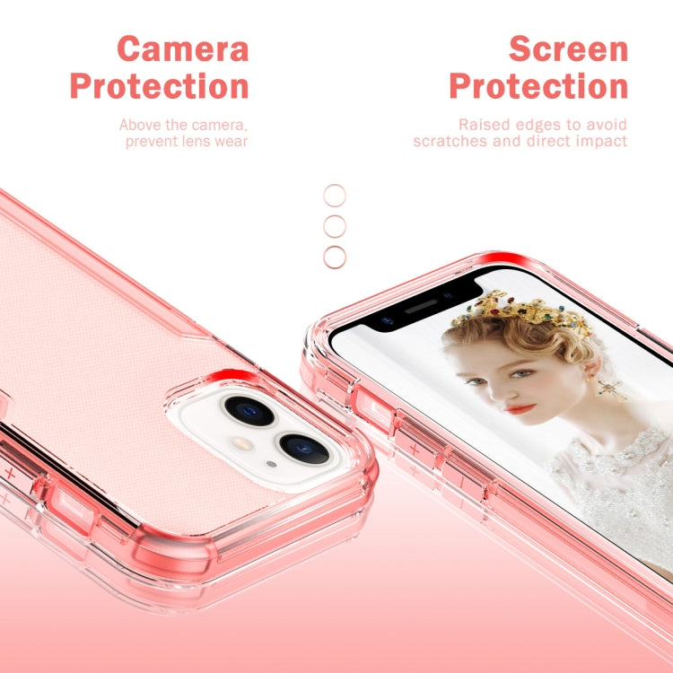 For iPhone 13 3 in 1 Translucent Color Shockproof PC + TPU Protective Case