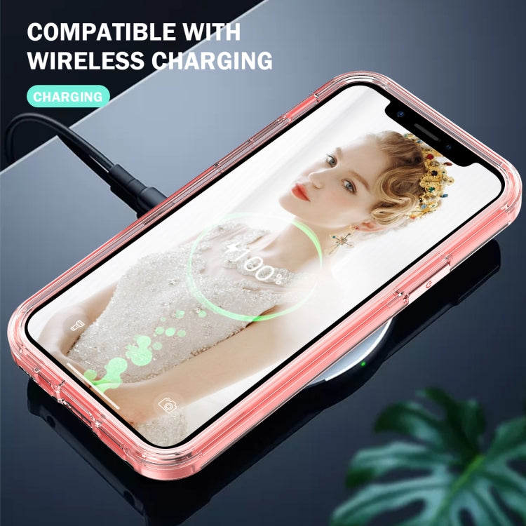 For iPhone 13 3 in 1 Translucent Color Shockproof PC + TPU Protective Case