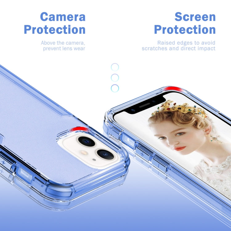 For iPhone 13 3 in 1 Translucent Color Shockproof PC + TPU Protective Case