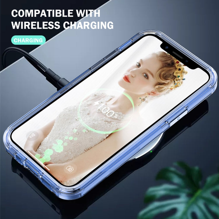 For iPhone 13 3 in 1 Translucent Color Shockproof PC + TPU Protective Case