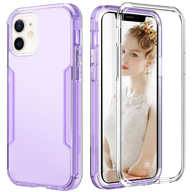 For iPhone 13 3 in 1 Translucent Color Shockproof PC + TPU Protective Case