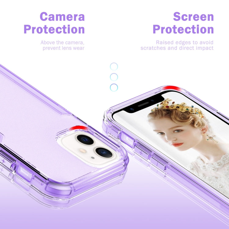 For iPhone 13 3 in 1 Translucent Color Shockproof PC + TPU Protective Case