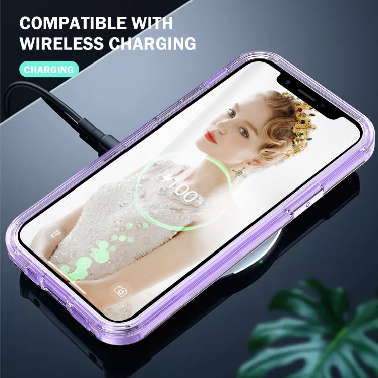 For iPhone 13 3 in 1 Translucent Color Shockproof PC + TPU Protective Case