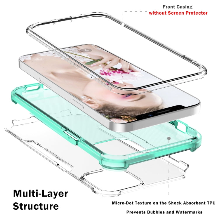 For iPhone 13 Pro 3 in 1 Translucent Color Shockproof PC + TPU Protective Case