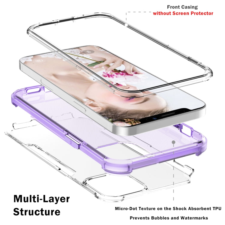 For iPhone 13 Pro 3 in 1 Translucent Color Shockproof PC + TPU Protective Case