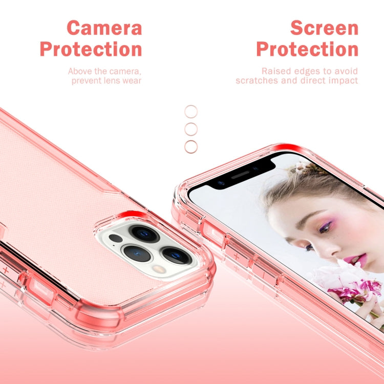 For iPhone 13 Pro Max 3 in 1 Translucent Color Shockproof PC + TPU Protective Case