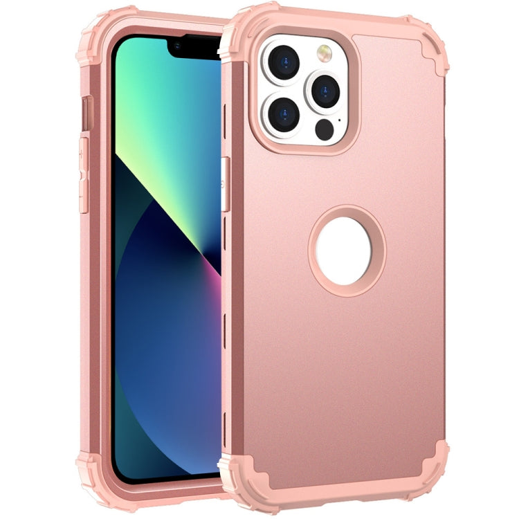 For iPhone 13 mini 3 in 1 Shockproof PC + Silicone Protective Case
