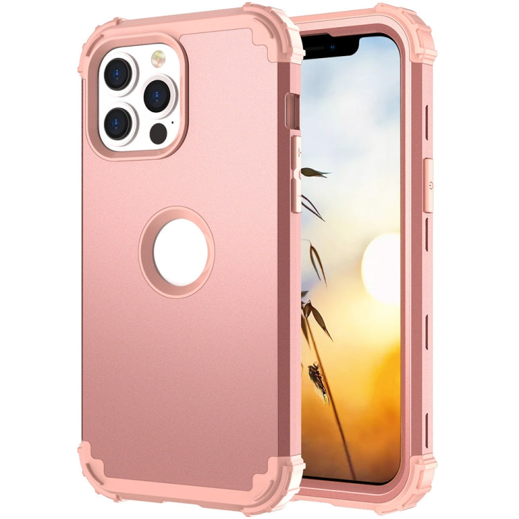 For iPhone 13 mini 3 in 1 Shockproof PC + Silicone Protective Case