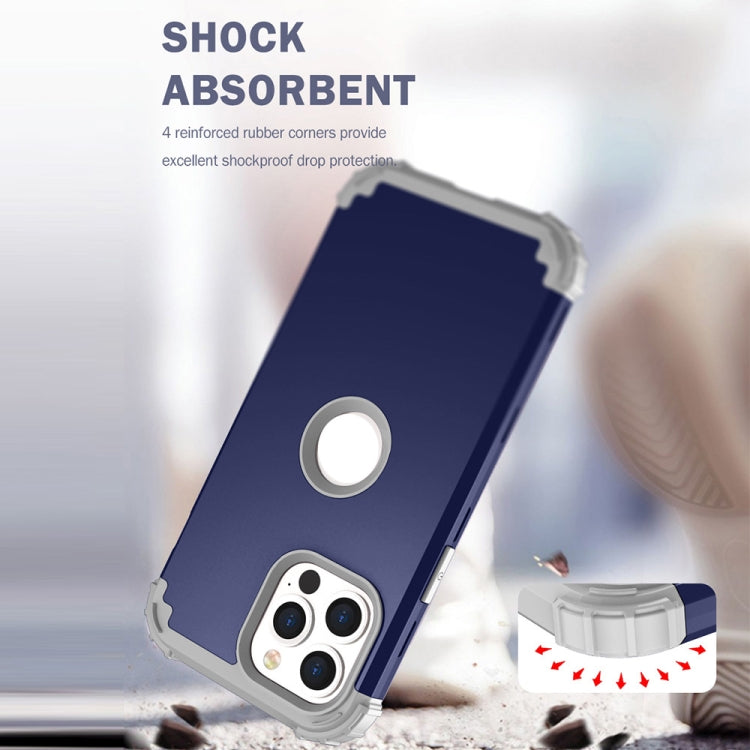 For iPhone 13 3 in 1 Shockproof PC + Silicone Protective Case