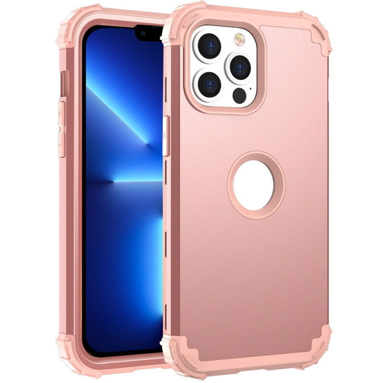 For iPhone 13 Pro 3 in 1 Shockproof PC + Silicone Protective Case