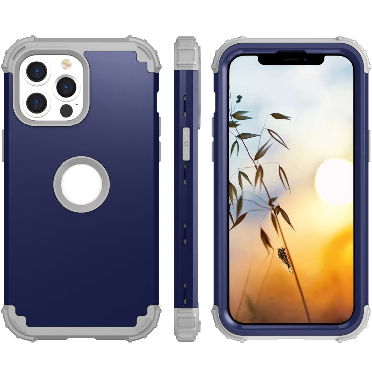 For iPhone 13 Pro Max 3 in 1 Shockproof PC + Silicone Protective Case