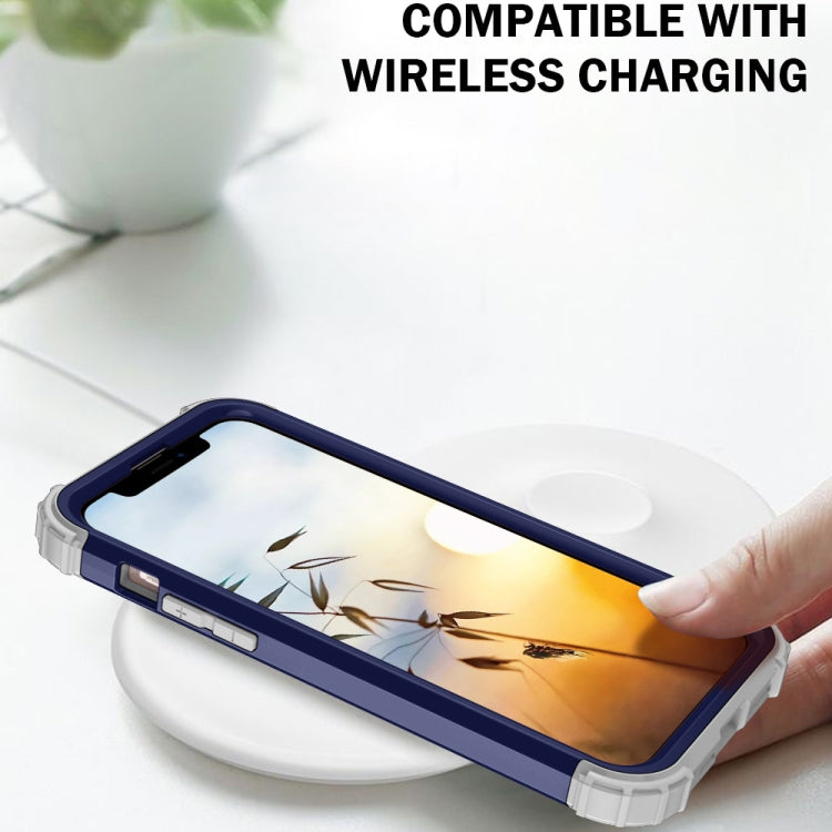 For iPhone 13 Pro Max 3 in 1 Shockproof PC + Silicone Protective Case