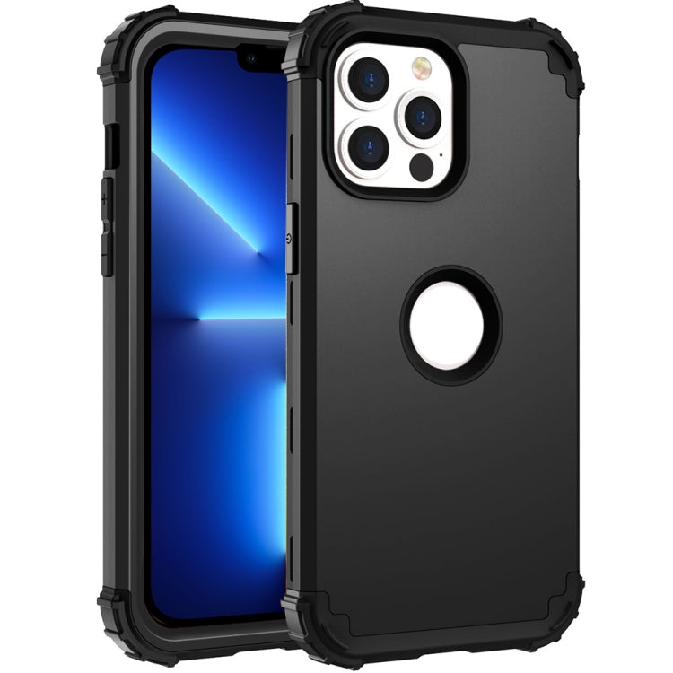 For iPhone 13 Pro Max 3 in 1 Shockproof PC + Silicone Protective Case