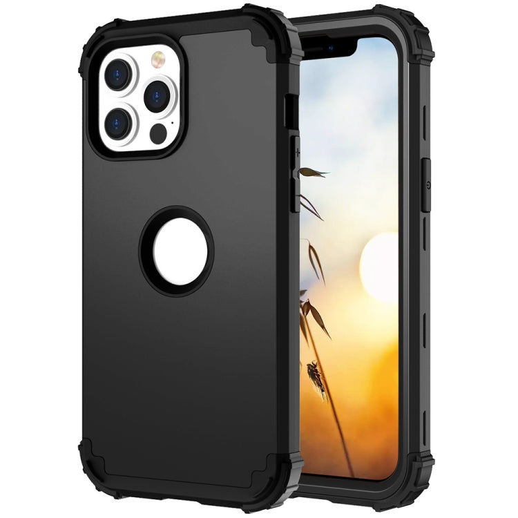 For iPhone 13 Pro Max 3 in 1 Shockproof PC + Silicone Protective Case