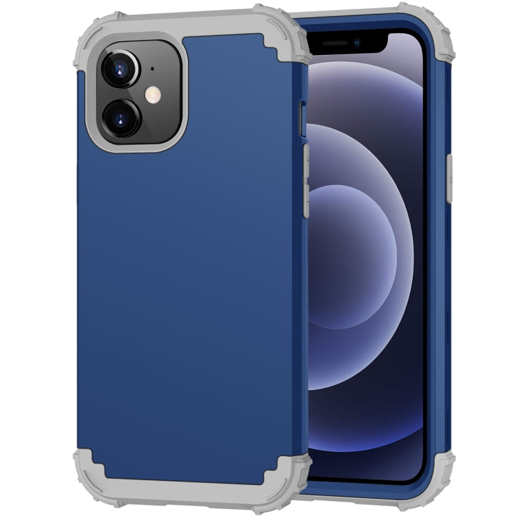 For iPhone 12 mini 3 in 1 Shockproof PC + Silicone Protective Case