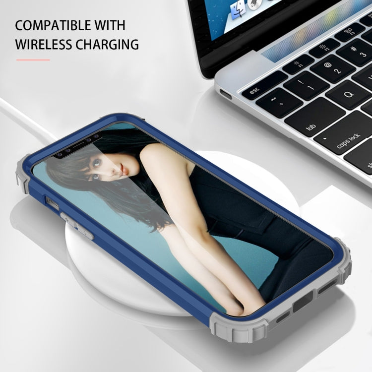 For iPhone 12 mini 3 in 1 Shockproof PC + Silicone Protective Case