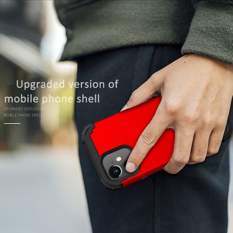 For iPhone 12 mini 3 in 1 Shockproof PC + Silicone Protective Case